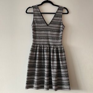 Aqua black and white sundress